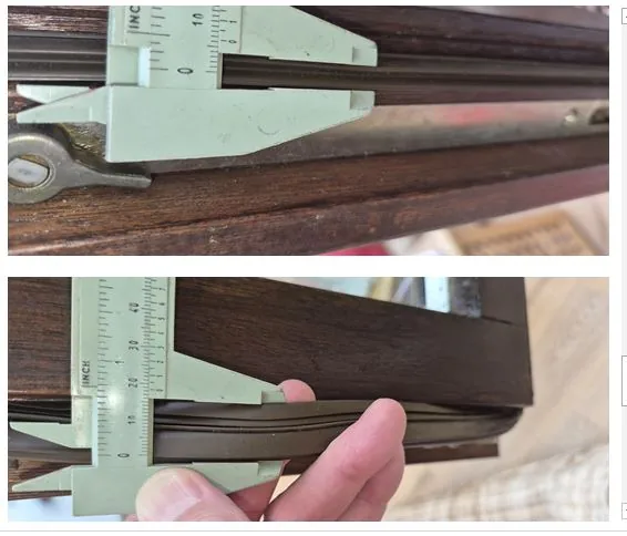 Détail de quincaillerie de fenêtre